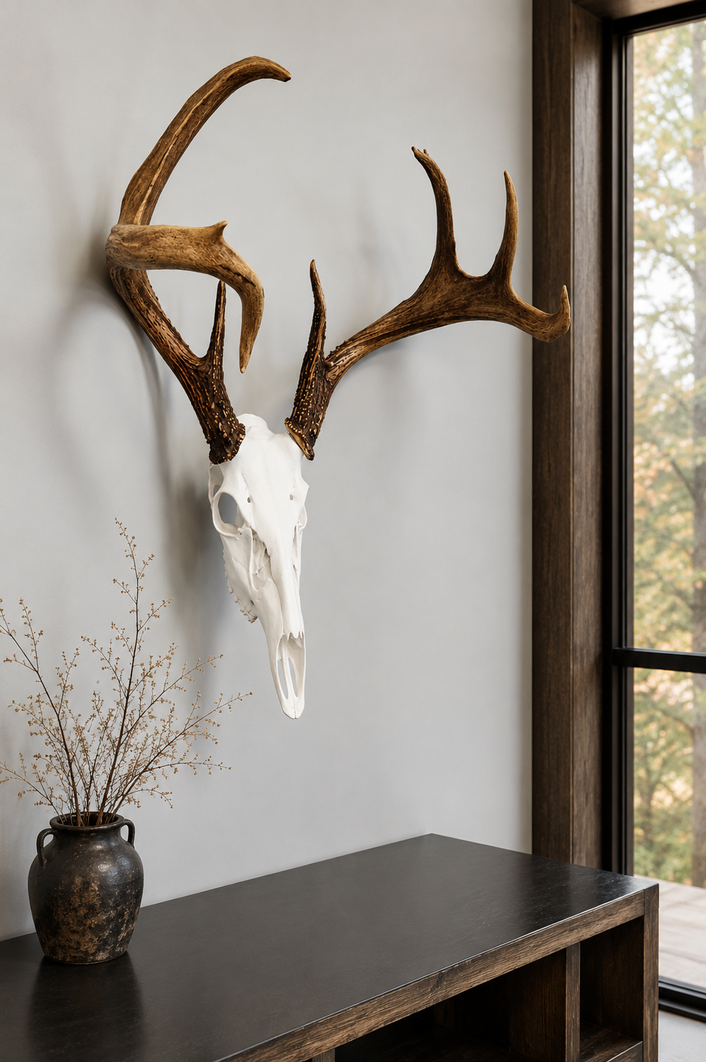 Layers Monk | 3D Printed Deer Skull Wall Decor with Antlers 🦌
