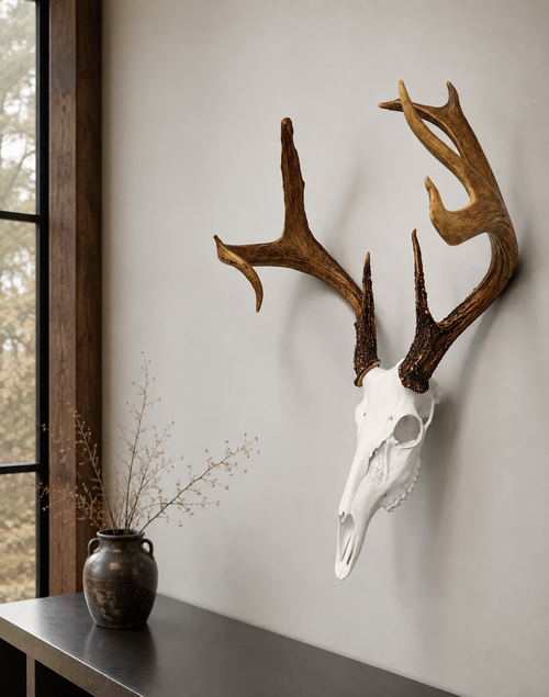 Layers Monk | 3D Printed Deer Skull Wall Decor with Antlers 🦌