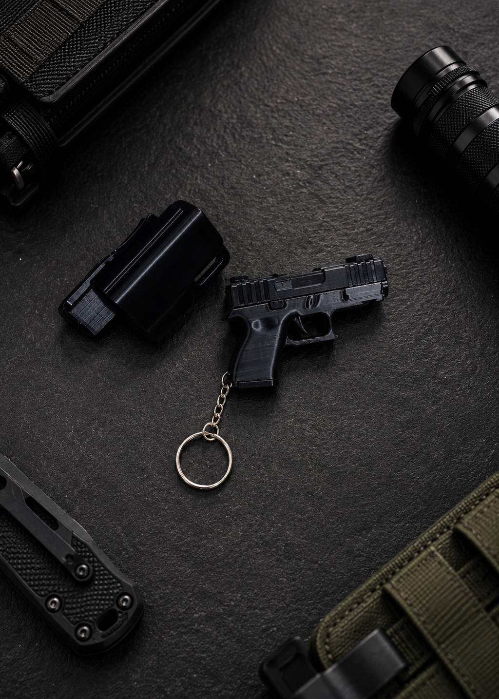 Layers Monk | 3D Printed Functional Gun Keychain with Belt Holster | Pack Of 2