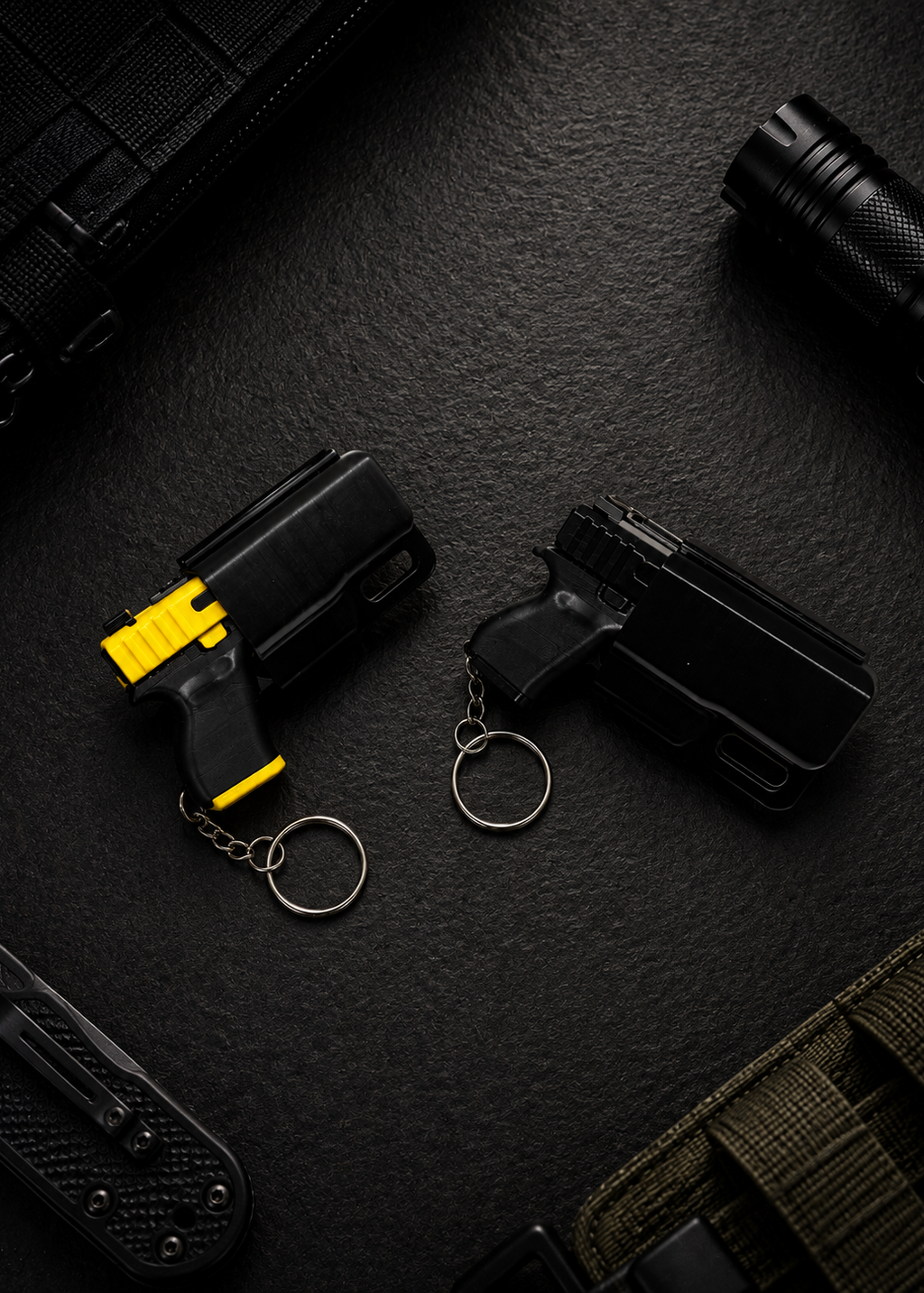 Layers Monk | 3D Printed Functional Gun Keychain with Belt Holster | Pack Of 2