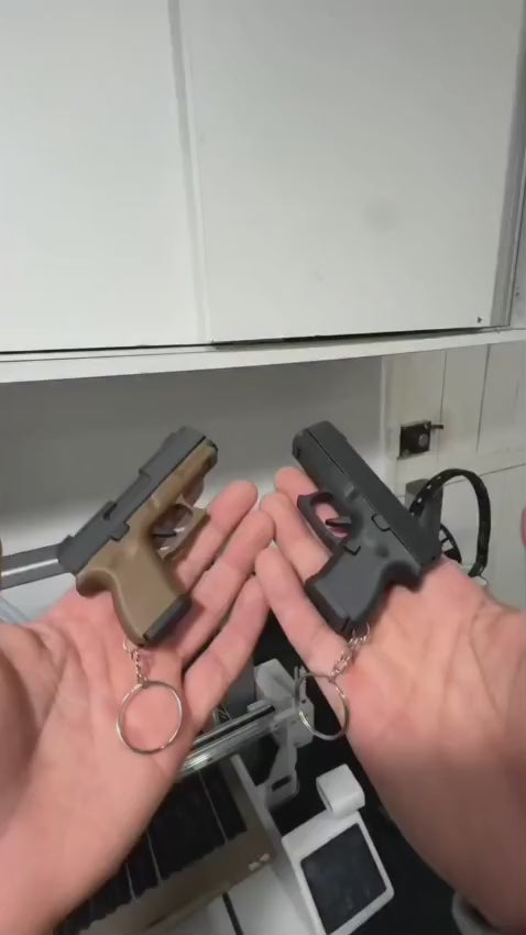 Layers Monk | 3D Printed Functional Gun Keychain with Belt Holster | Pack Of 2
